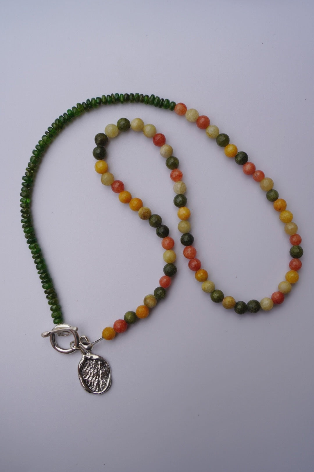 Fern Beaded Charm Necklace