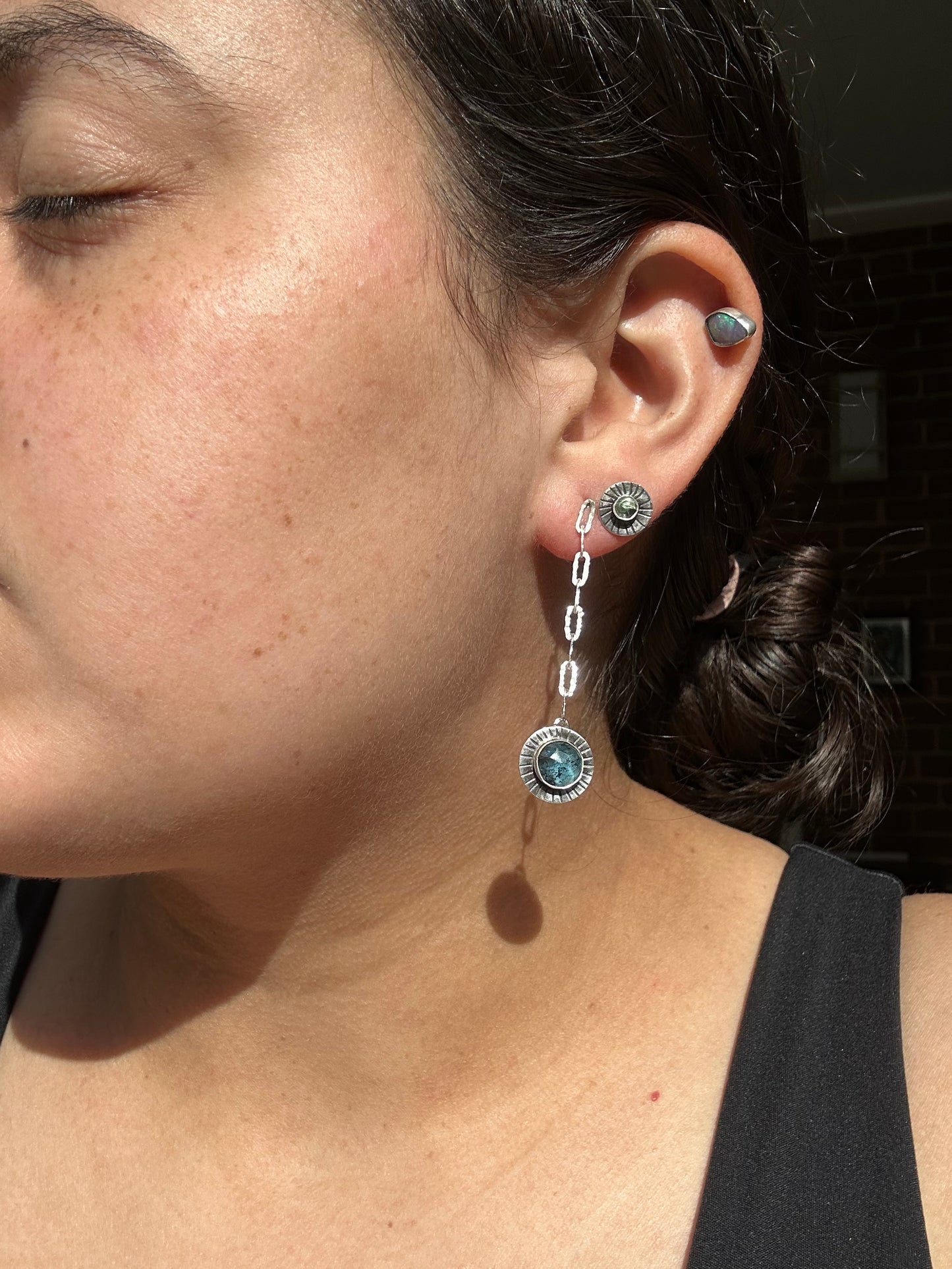 Blue Kyanite Dangle Earrings