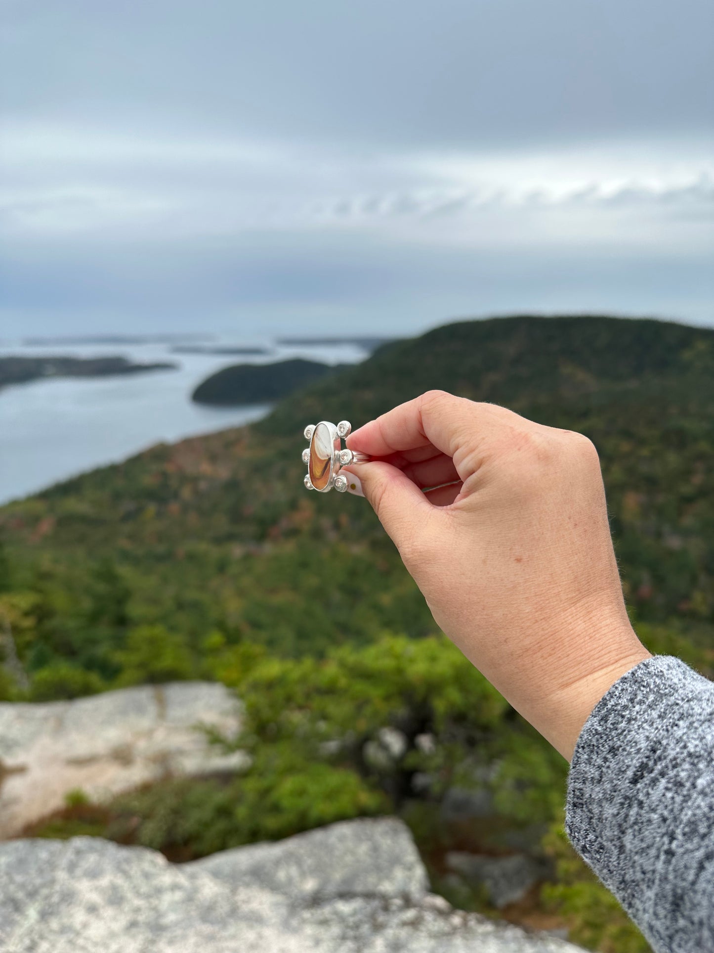 Polychrome Jasper Ring, size 8