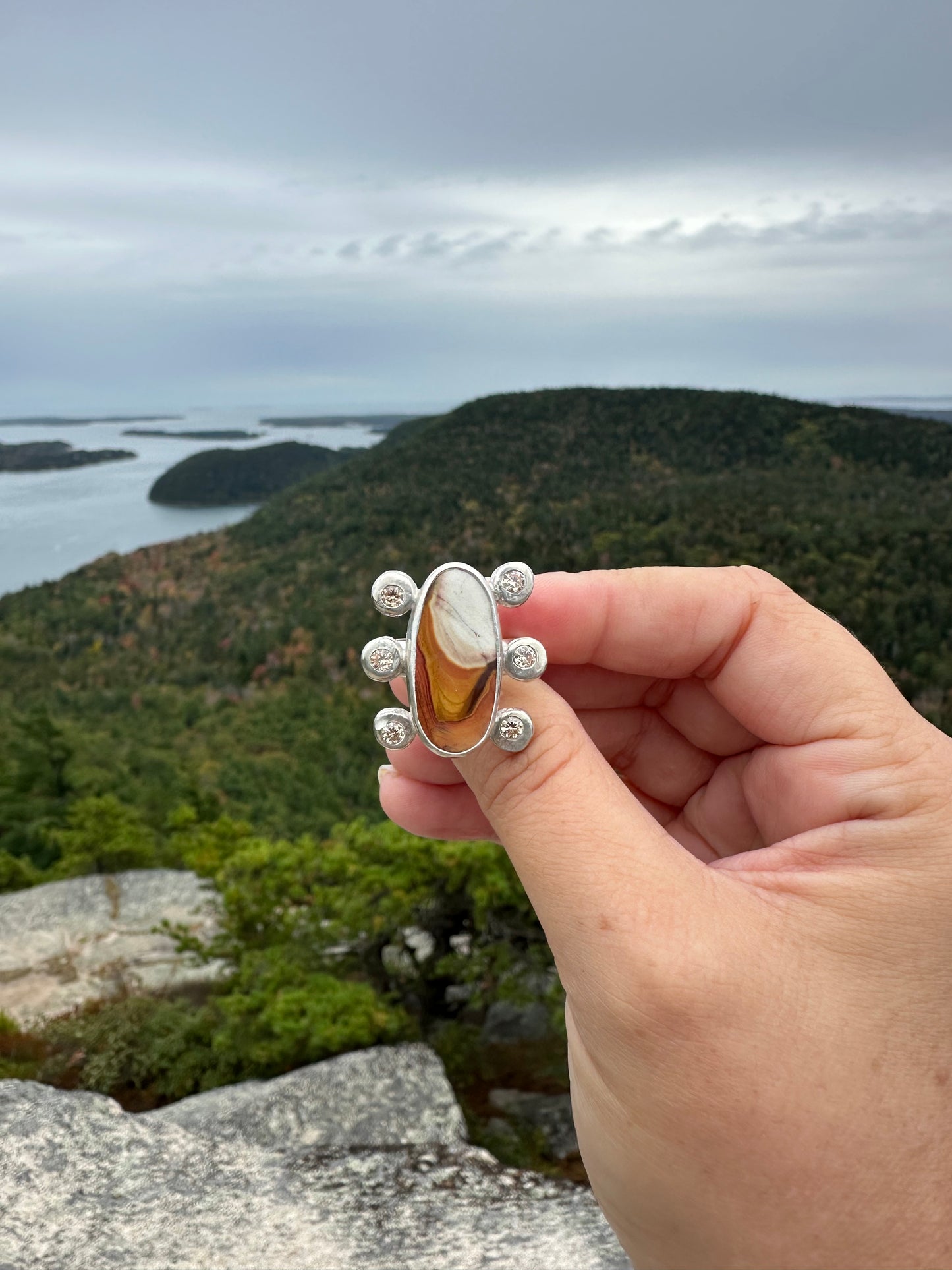 Polychrome Jasper Ring, size 8