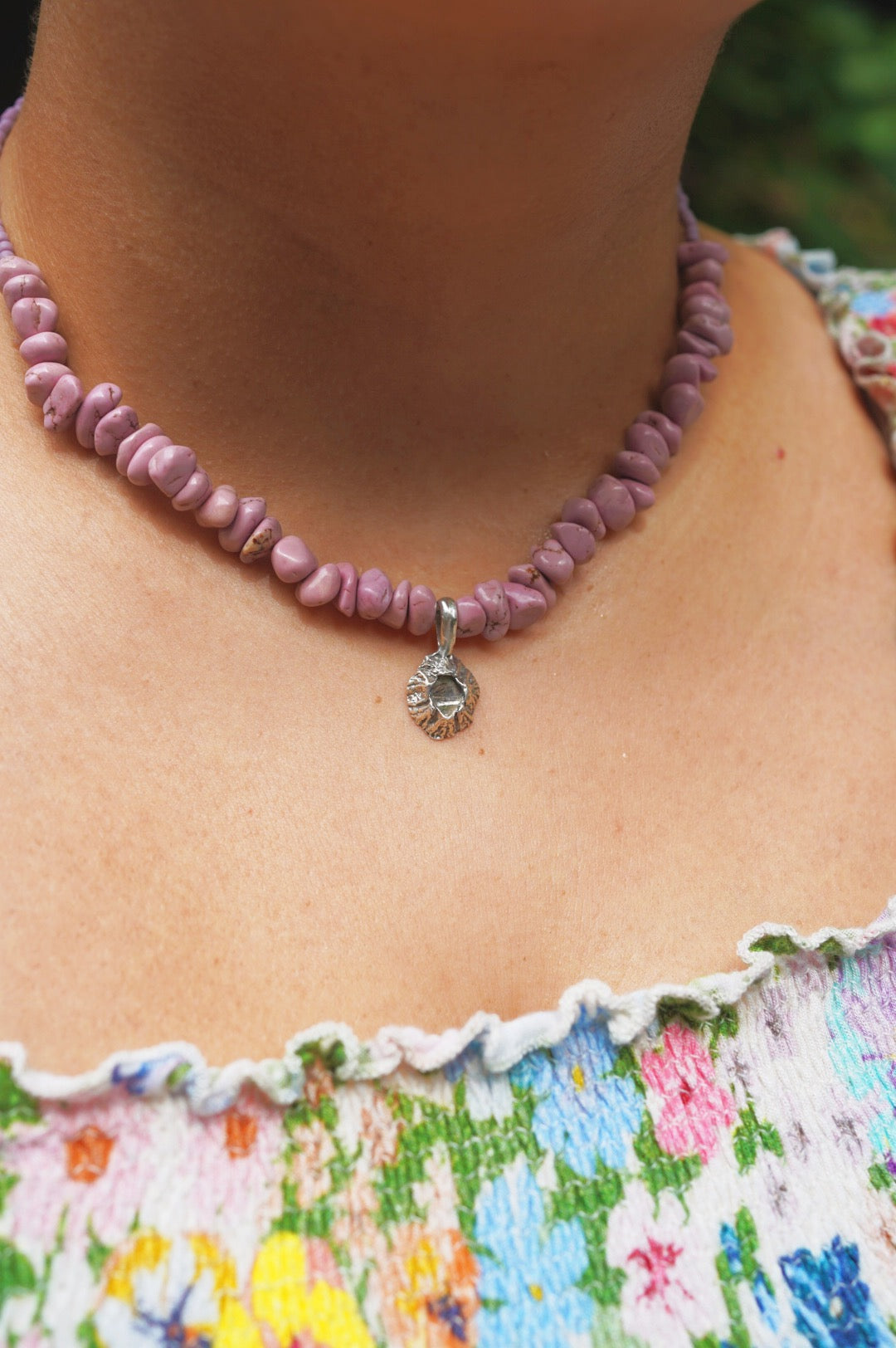 Beaded barnacle necklace