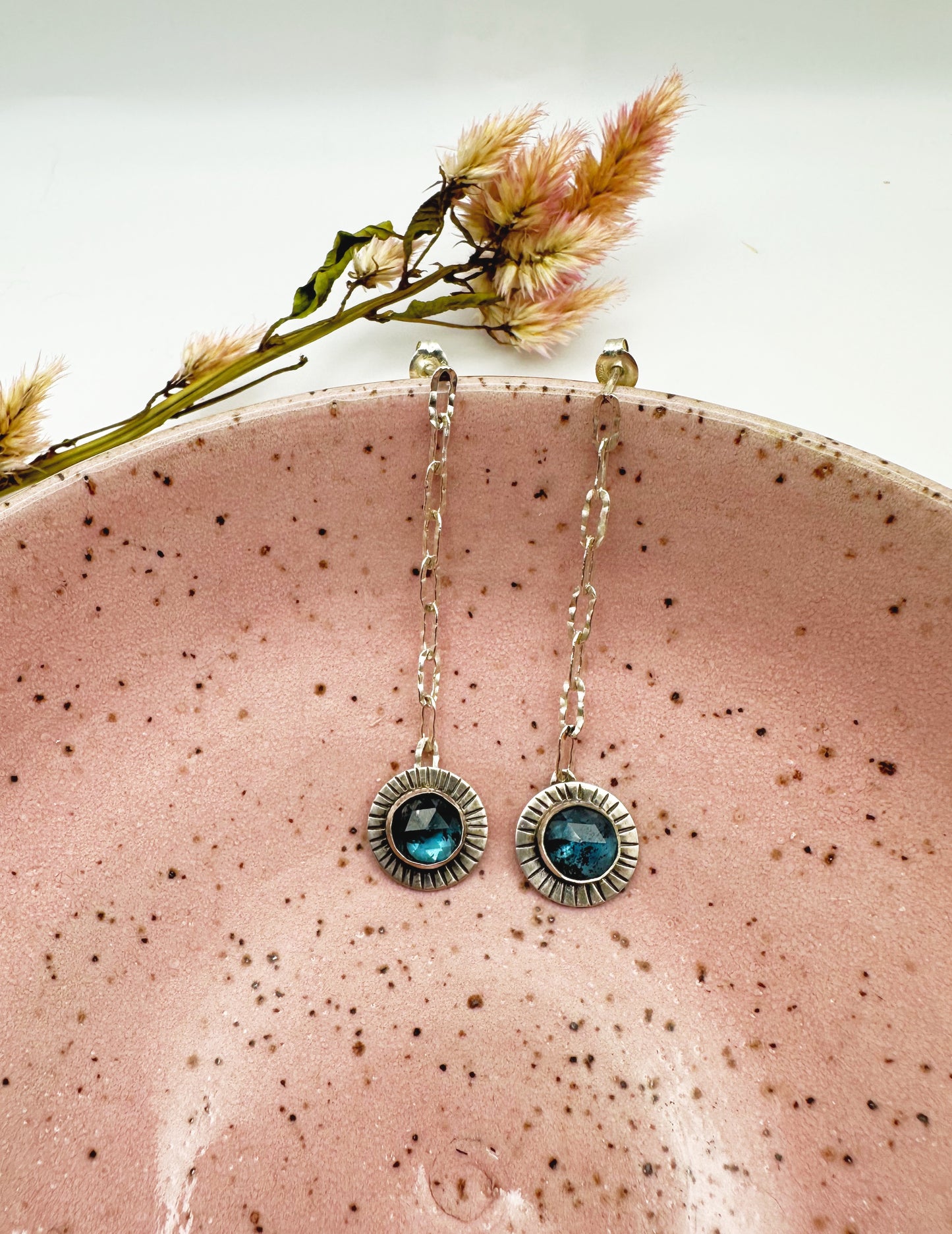 Blue Kyanite Dangle Earrings