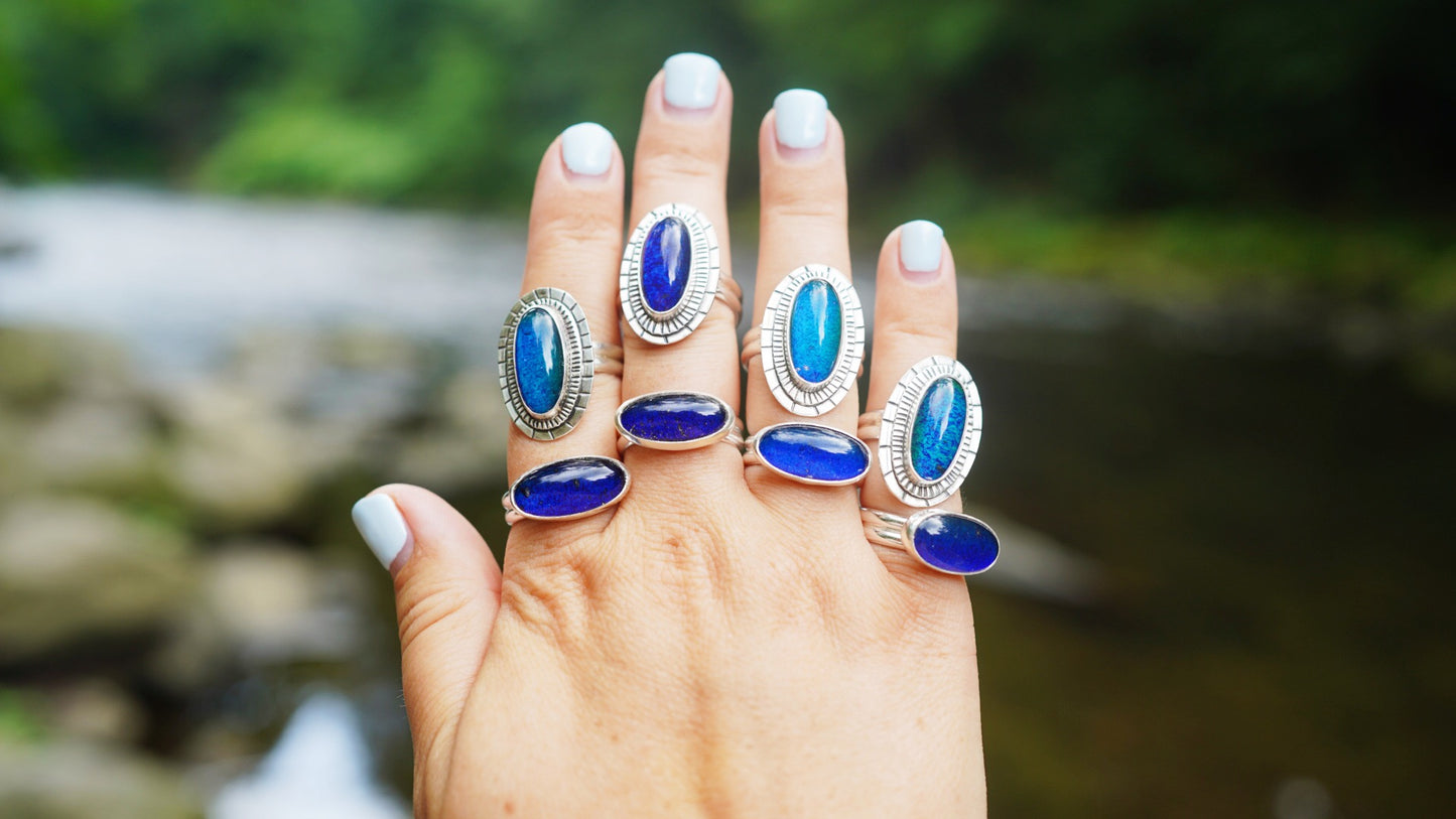 Mood Rings - stamped lines