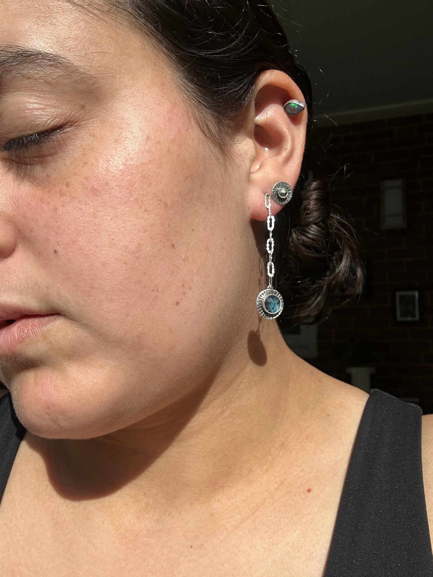 Blue Kyanite Dangle Earrings