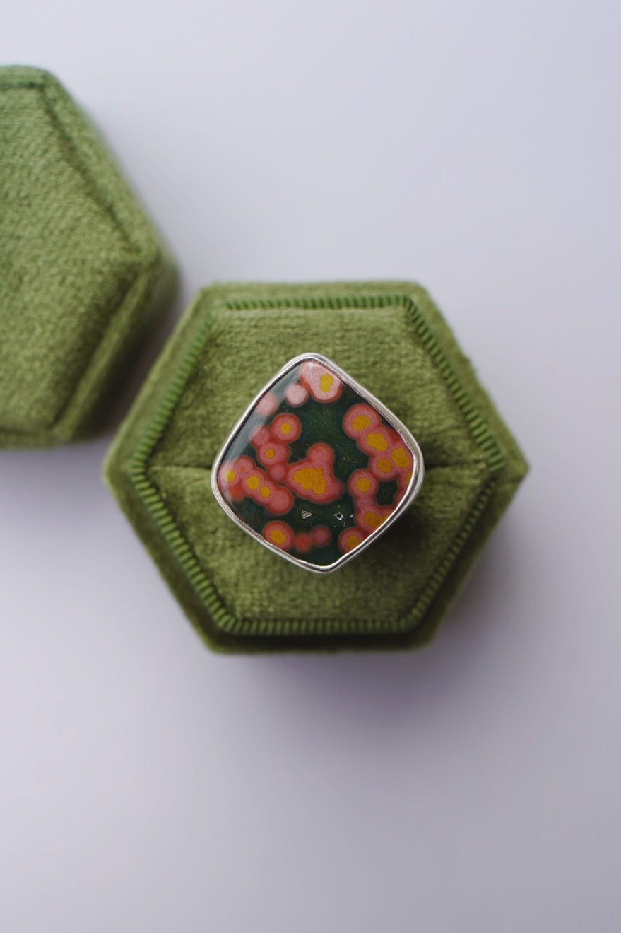 Ocean Jasper Ring, size 7.5
