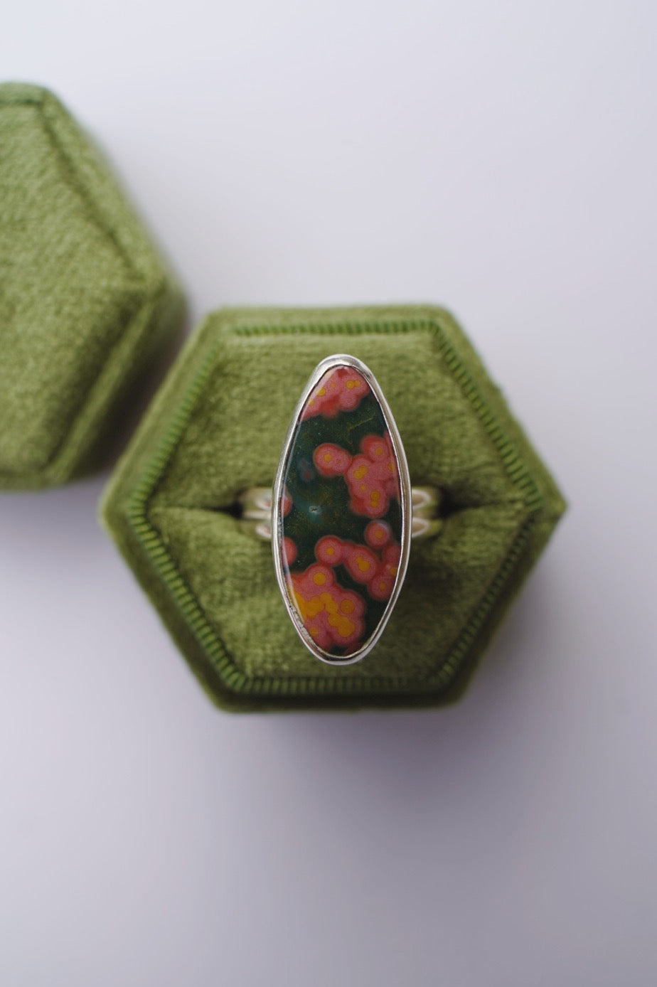 Ocean Jasper Ring, size 8.5