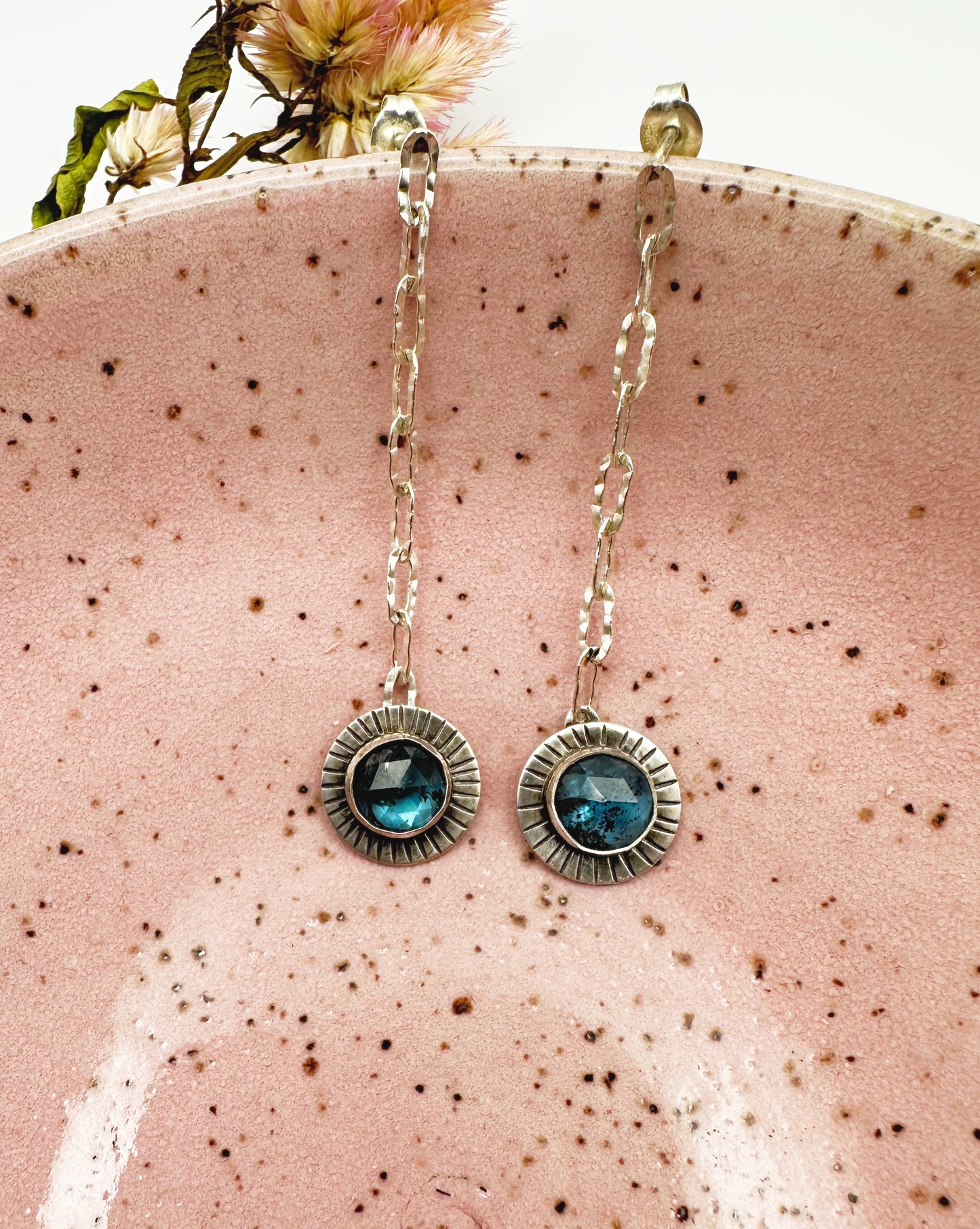 Blue Kyanite Dangle Earrings