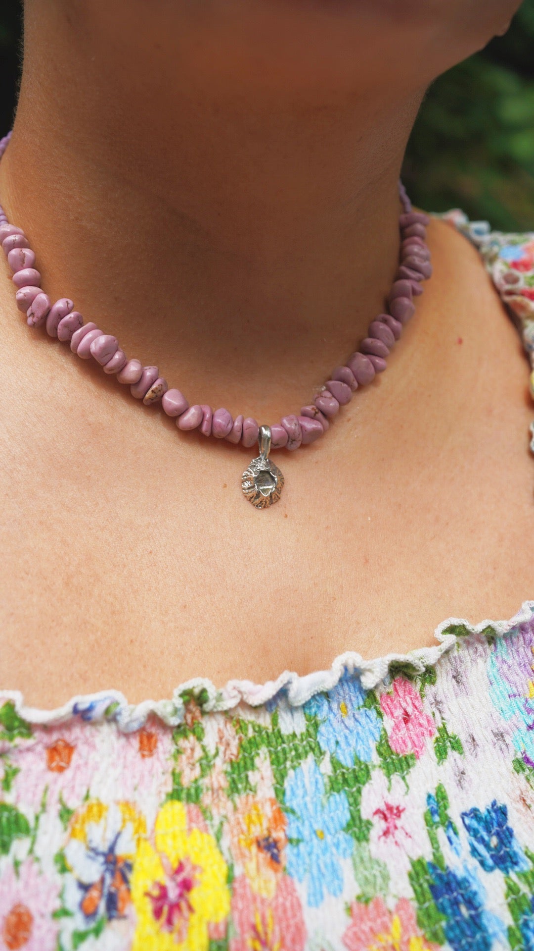 Beaded barnacle necklace