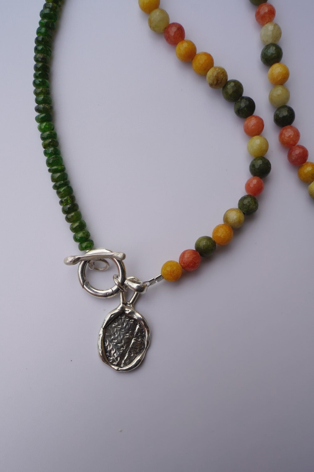 Fern Beaded Charm Necklace