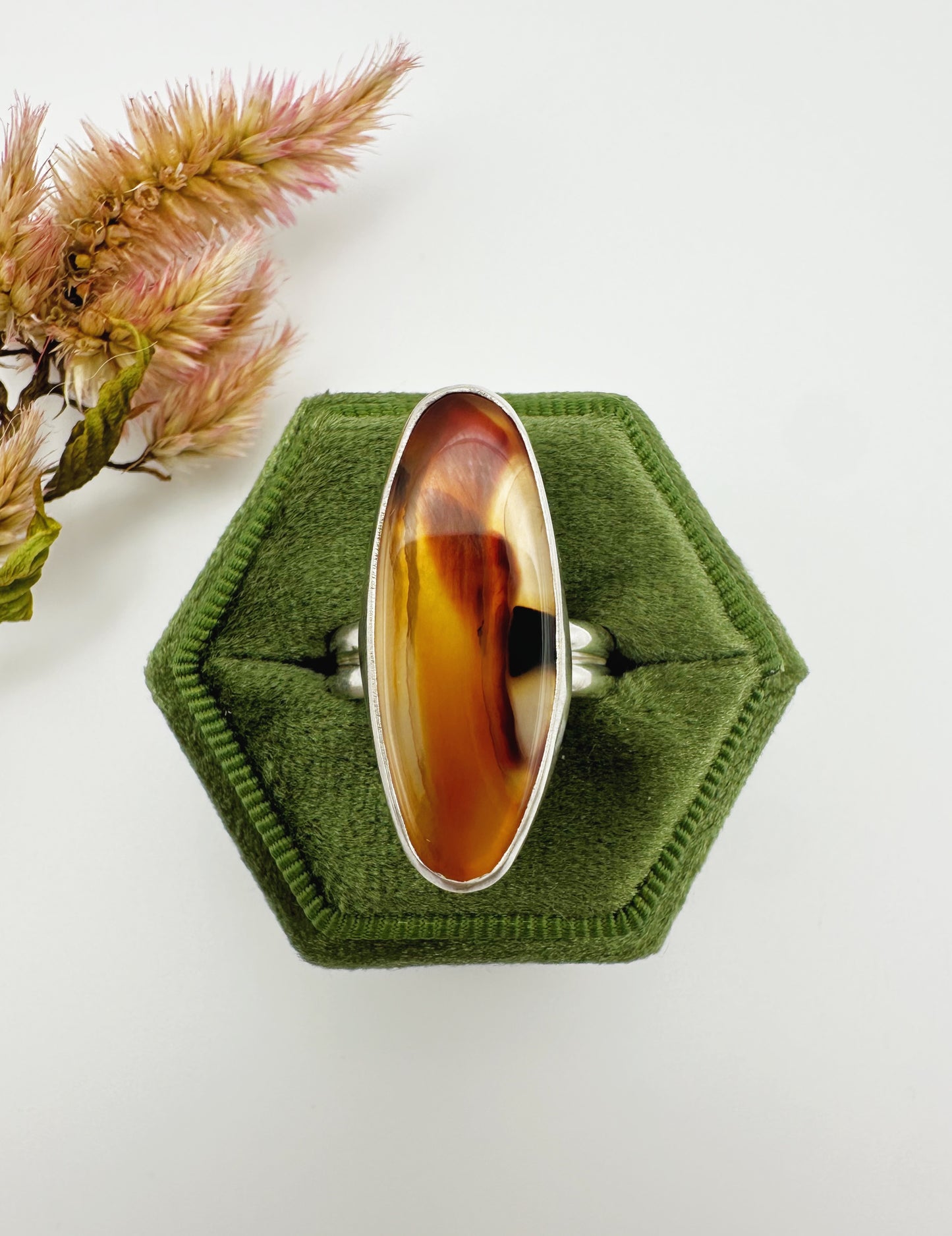 Montana Agate Ring, Size 7.5