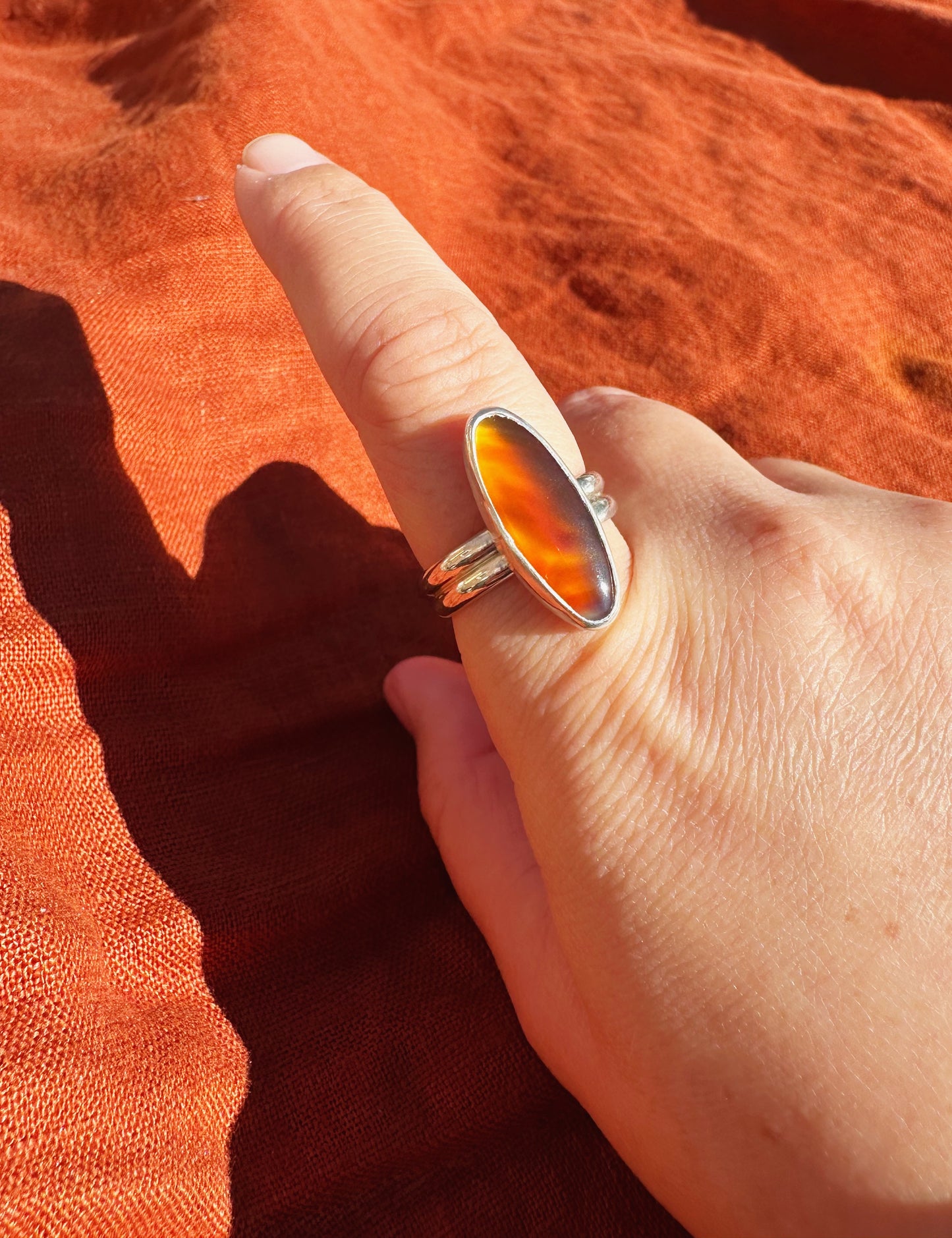 Montana Agate Ring, Size 9