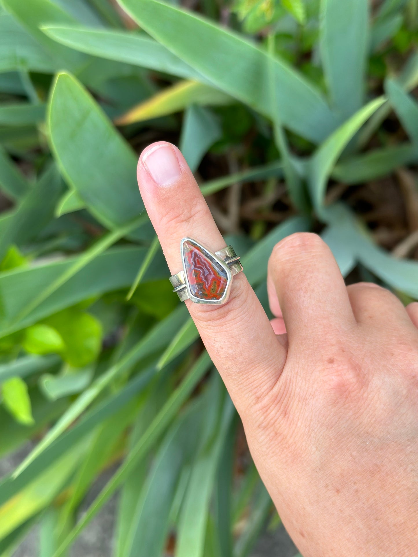 Moroccan Agate Ring, Size 6.5