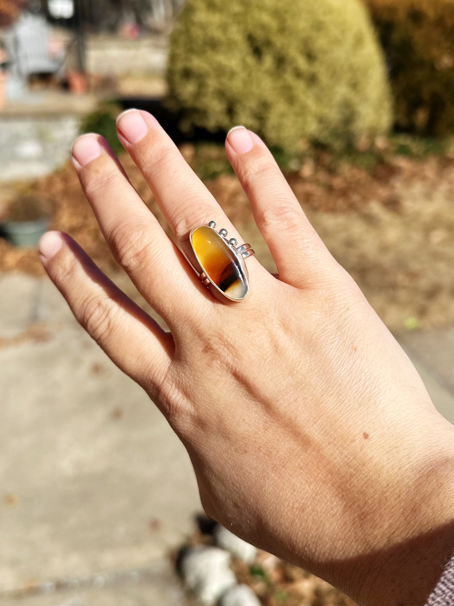 Montana Agate Ring, Size 6.5