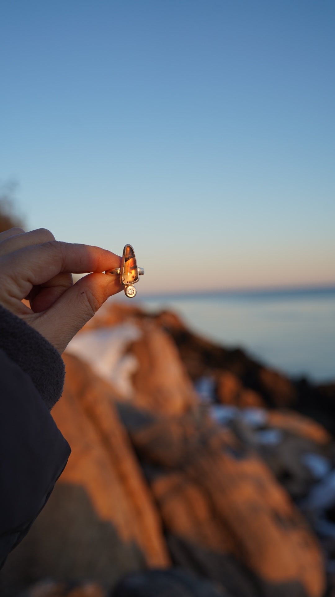 Montana Agate Ring, Size 7
