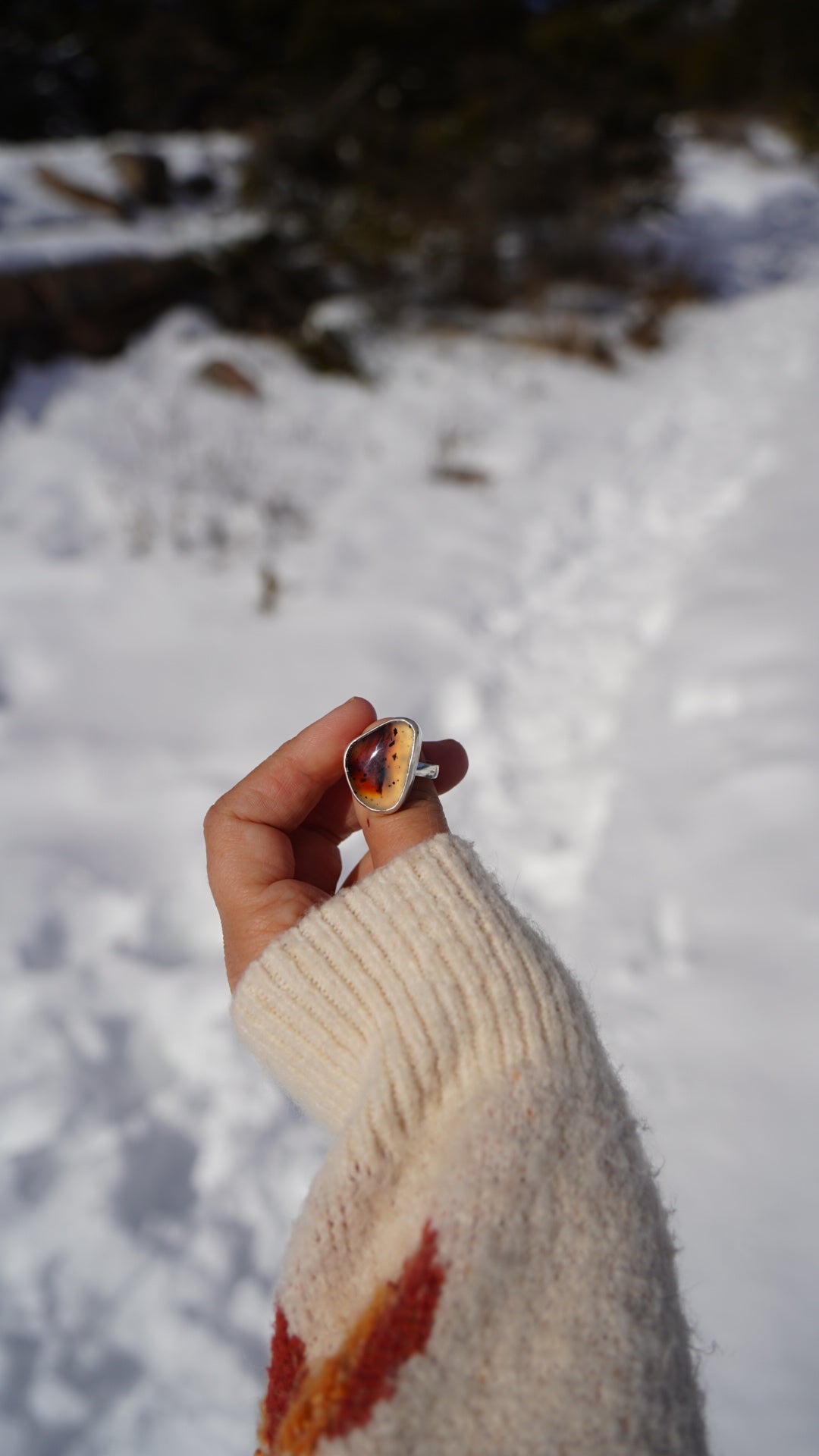 Montana Agate Ring, Size 8
