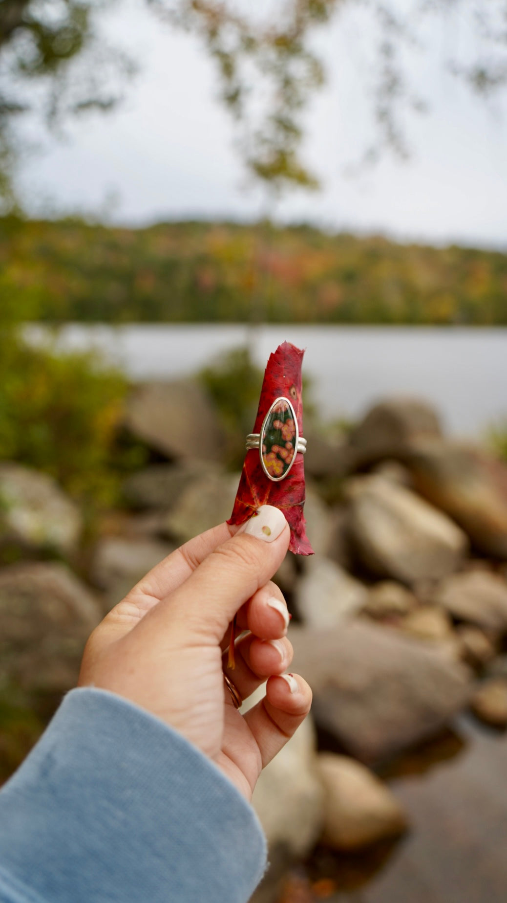 Ocean Jasper Ring, size 8.5