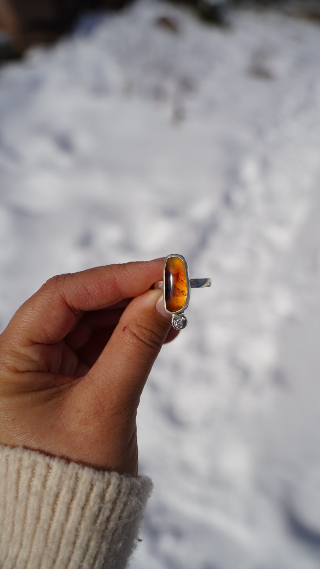 Montana Agate Ring, Size 8.5