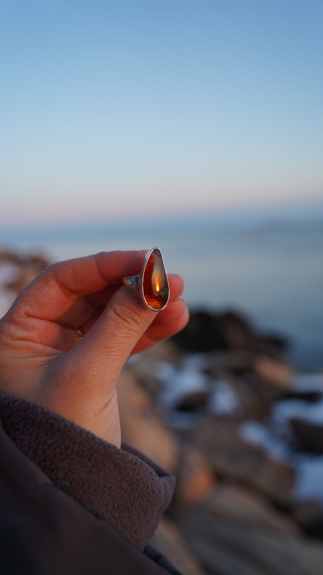 Montana Agate Ring, Size 5.5