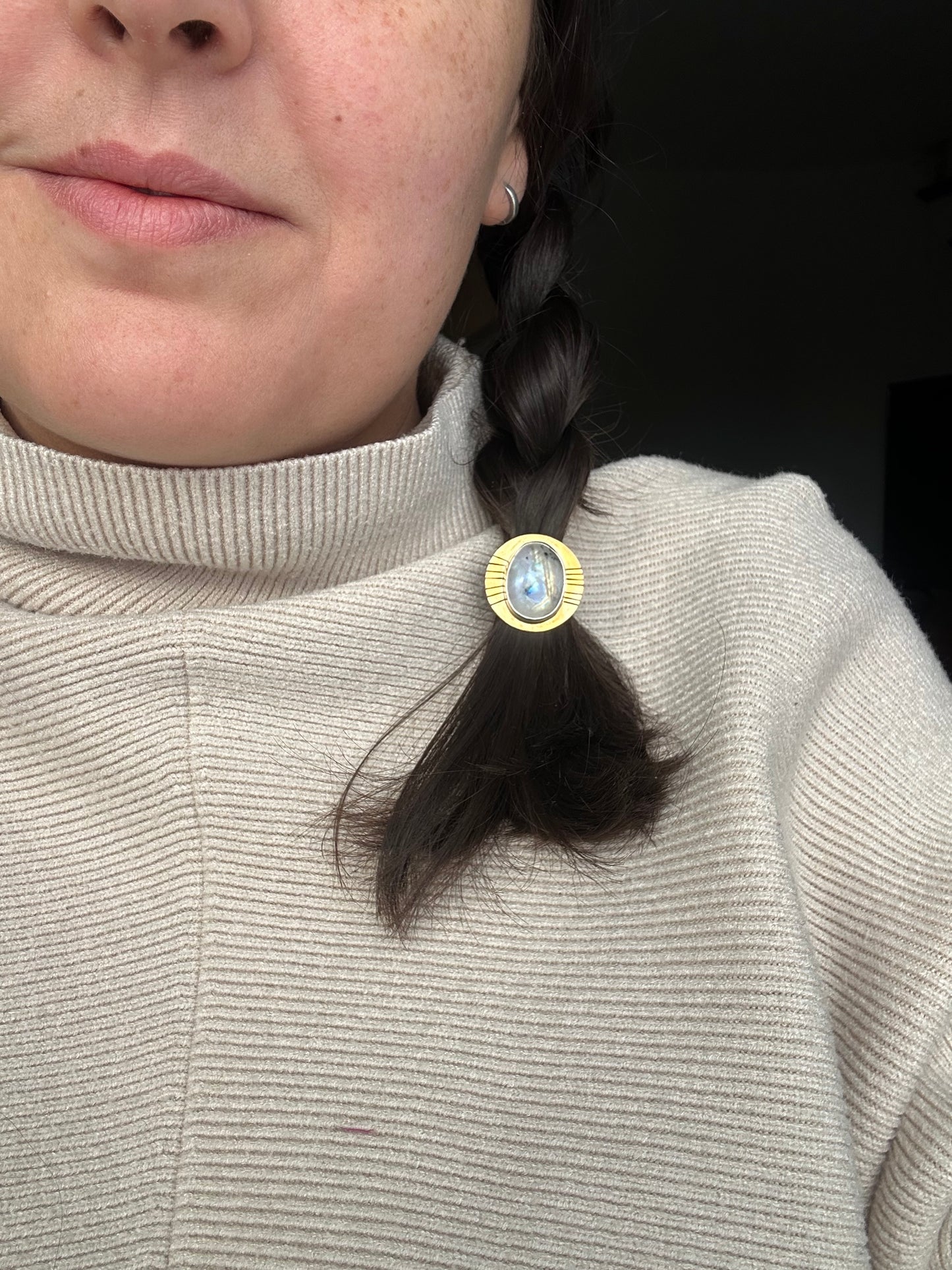 Moonstone Ponytail Clip