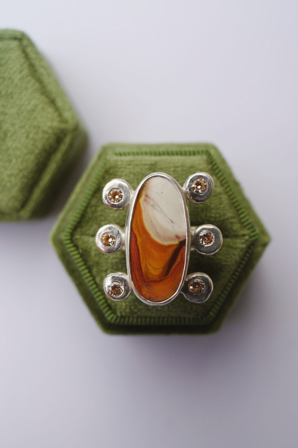 Polychrome Jasper Ring, size 8