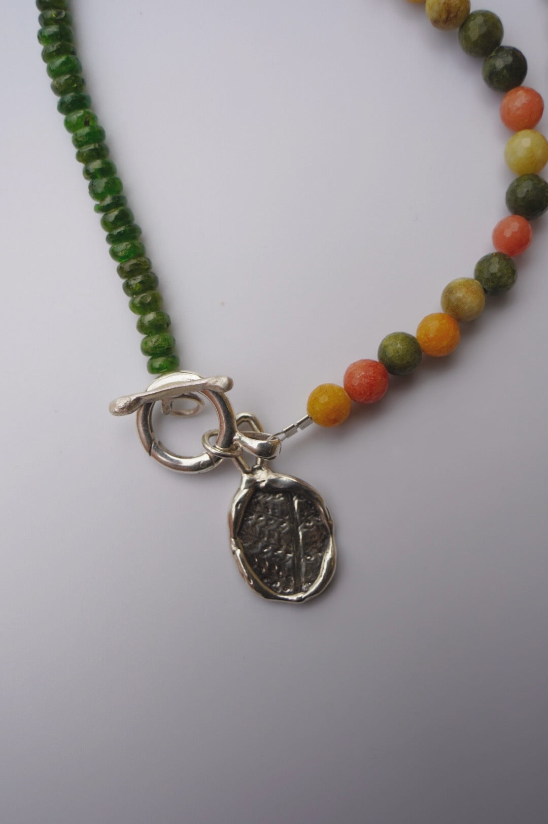 Fern Beaded Charm Necklace