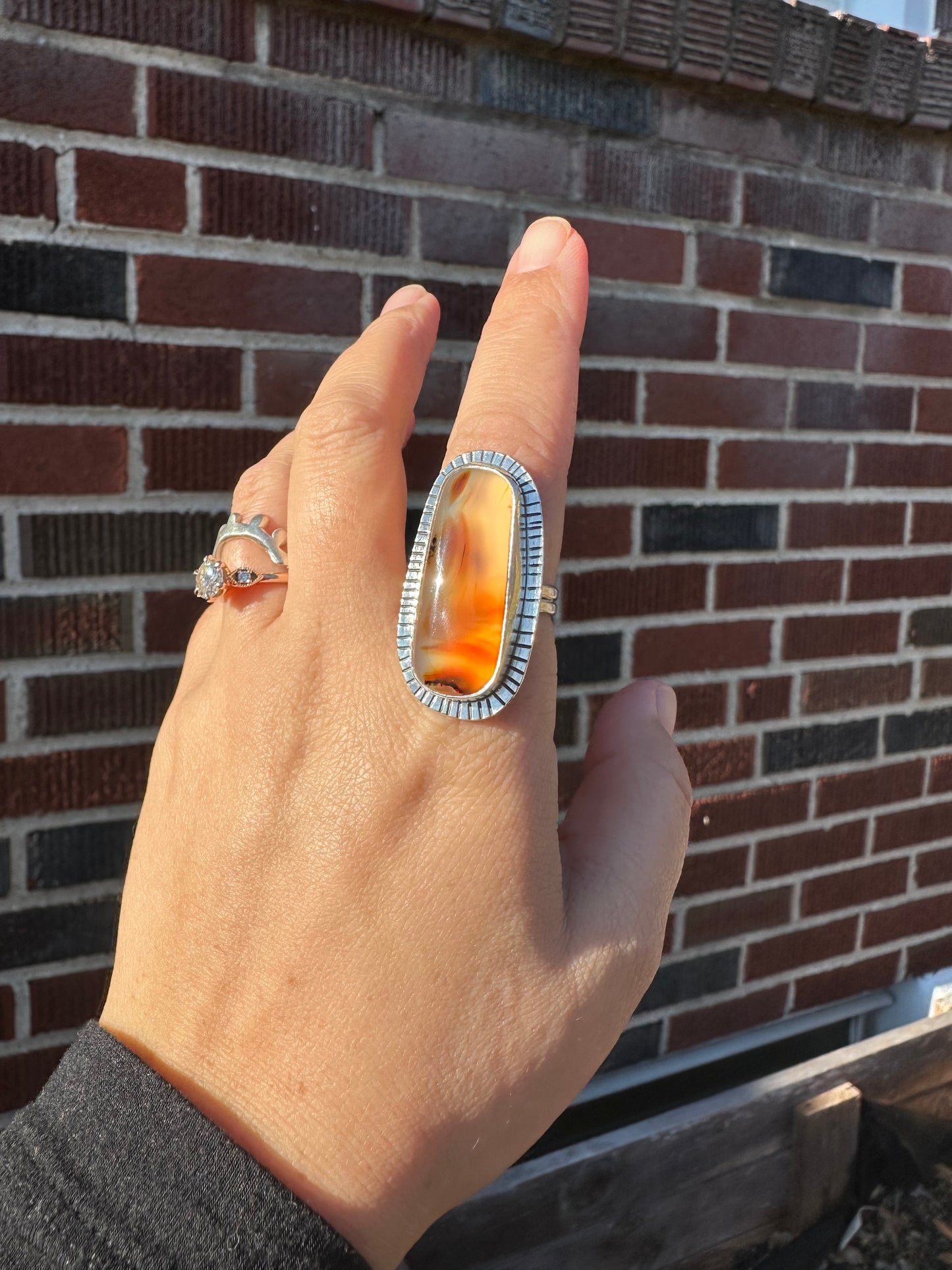 Montana Agate Ring, Size 7