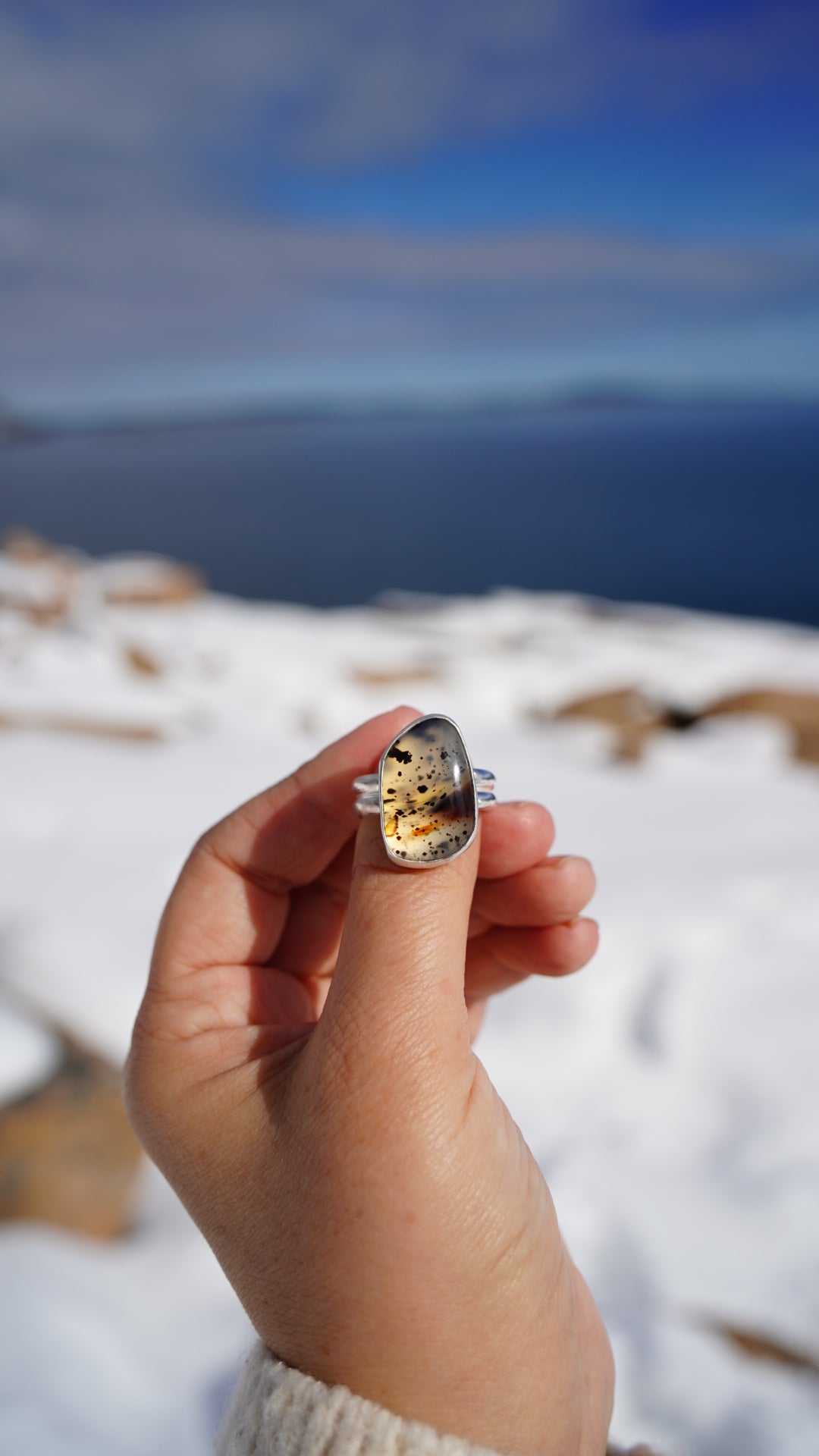 Montana Agate Ring, Size 9