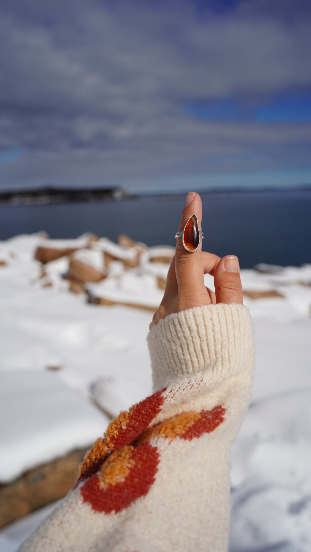 Montana Agate Ring, Size 5.5