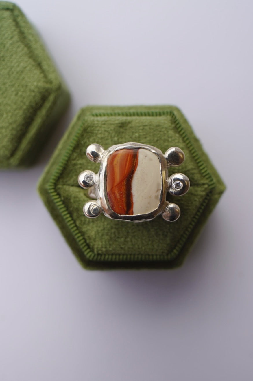 Polychrome Jasper Ring, size 7