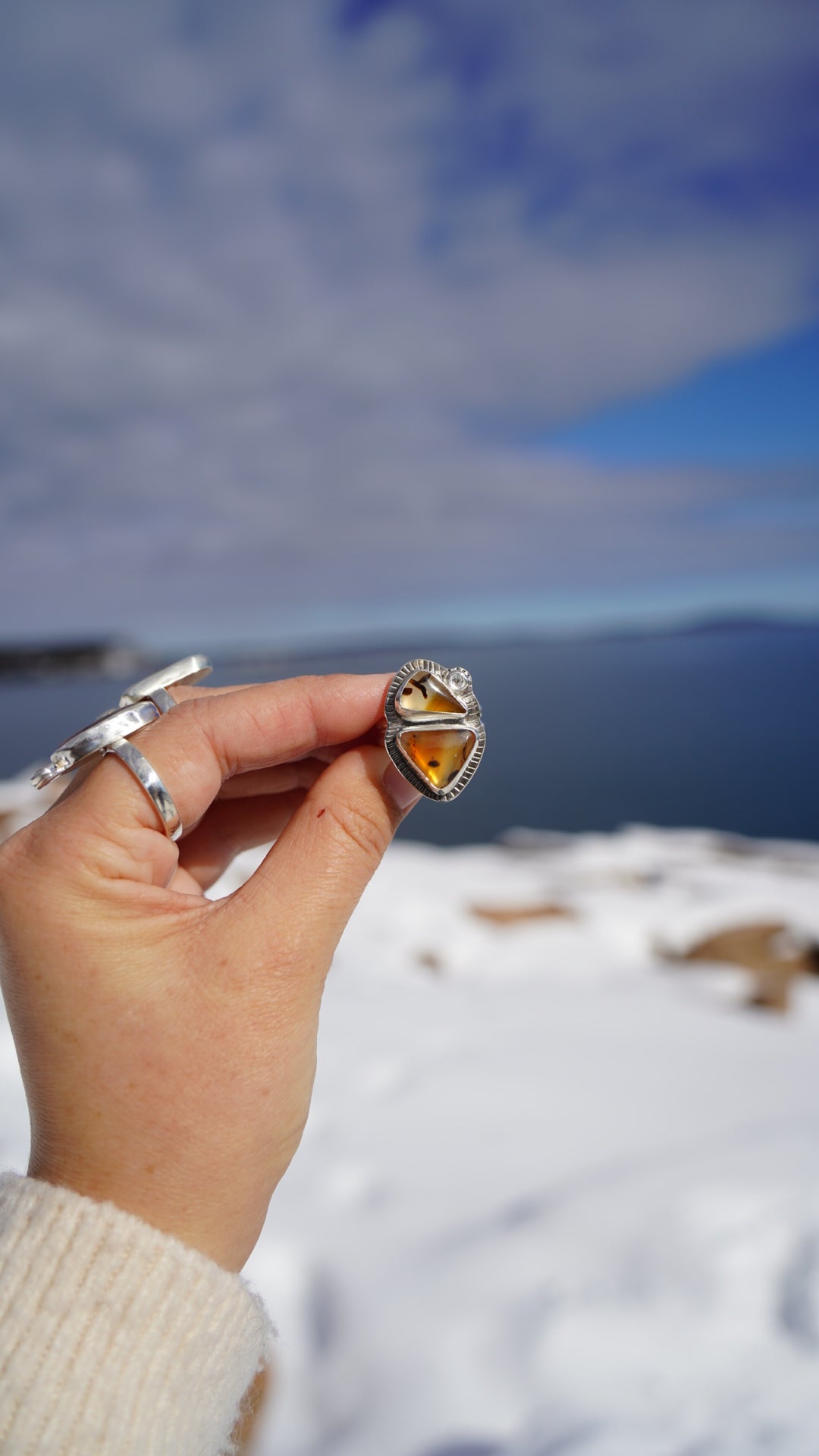 Montana Agate Ring, Size 6