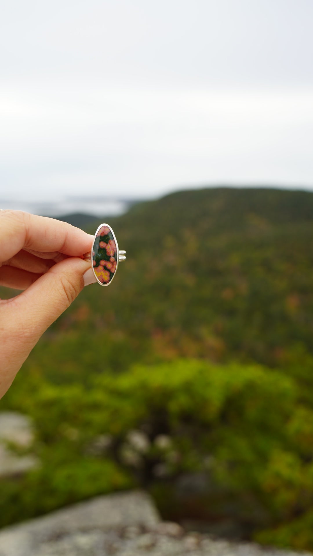 Ocean Jasper Ring, size 8.5