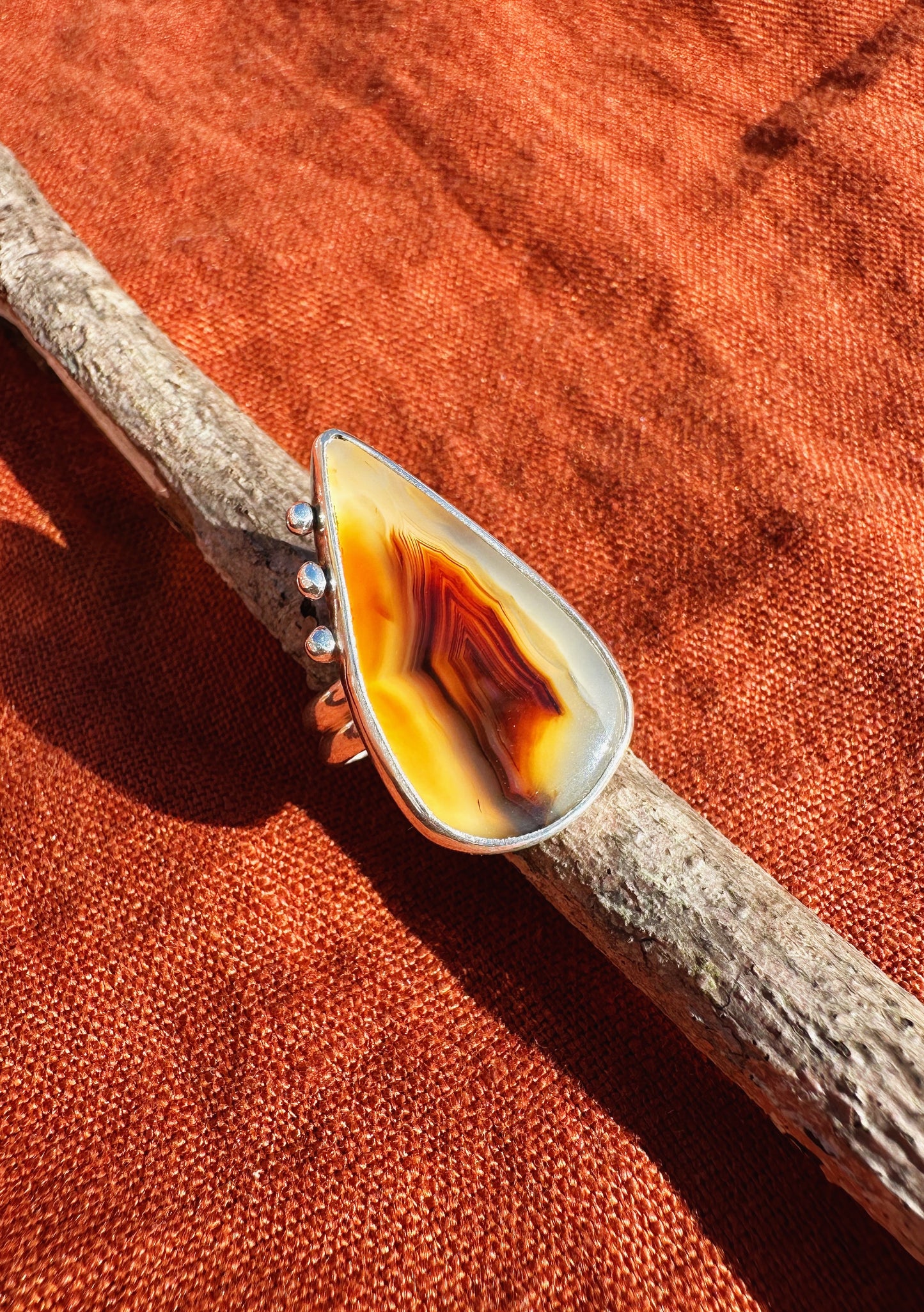 Montana Agate Ring, Size 8