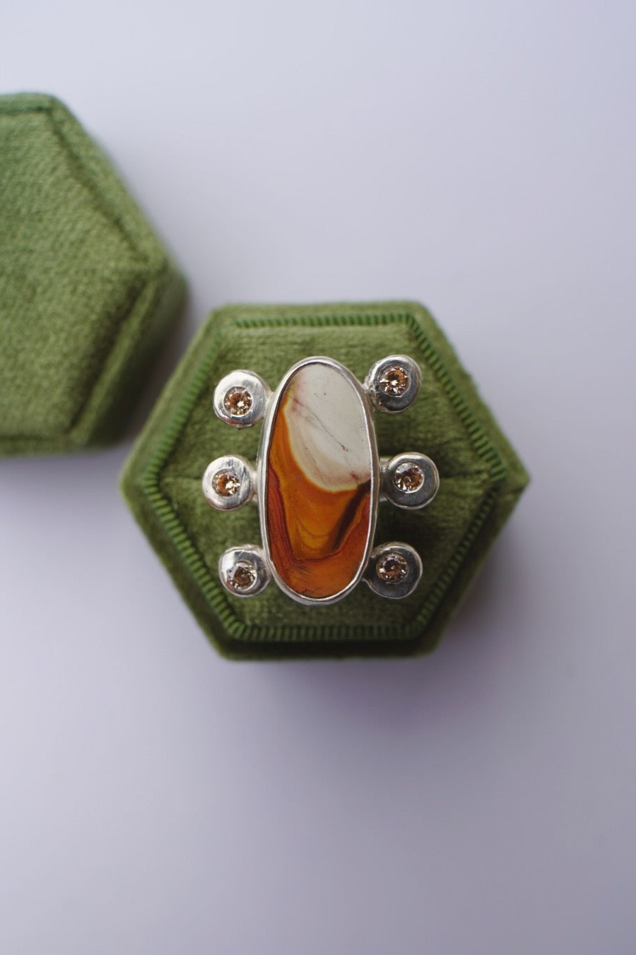 Polychrome Jasper Ring, size 8